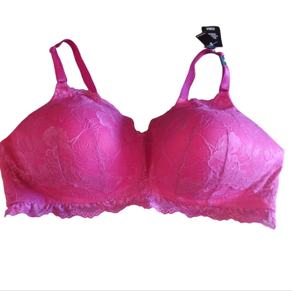nwt torrid curve wire free lightly lined pink fuschia bra 46D - Picture 3 of 7